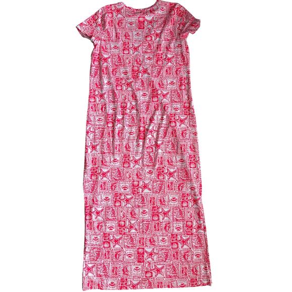 Lilly Pulitzer Etta Maxi Dress Seaside Harbour Print in Mizner Red Size Large - Picture 6 of 12